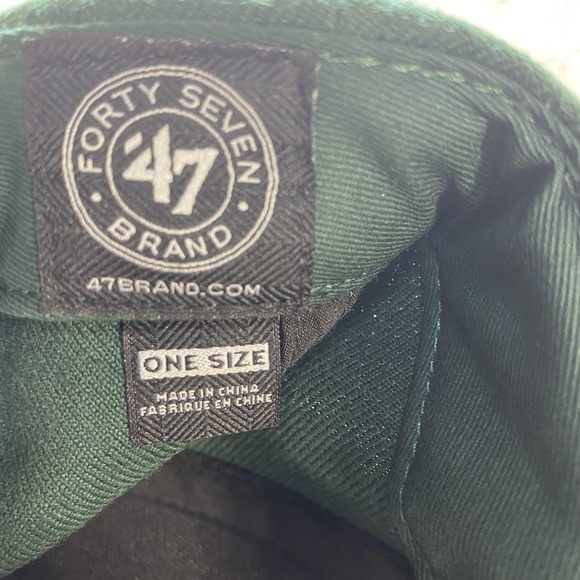 Green Bay Packers '47 Brand Strapback Hat NFL Adjustable Green Cap One Size - Picture 5 of 5